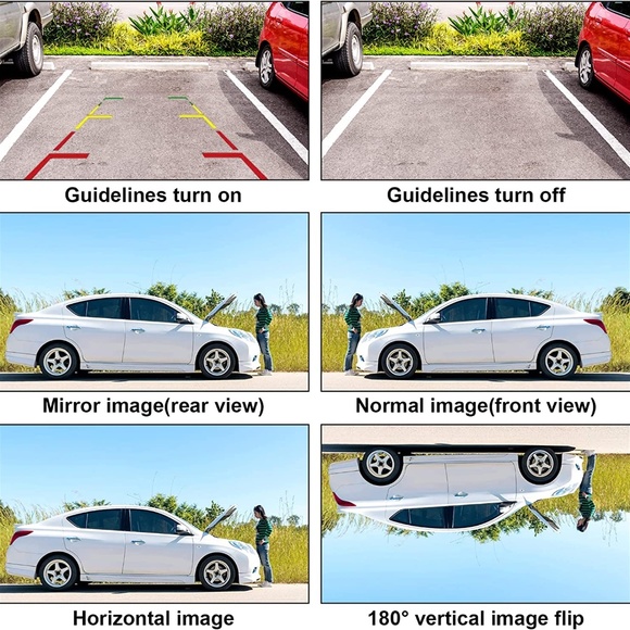 Backup Camera HD Waterproof Night Vision Metal Rear View for Car Truck Pickup RV - Picture 4 of 9